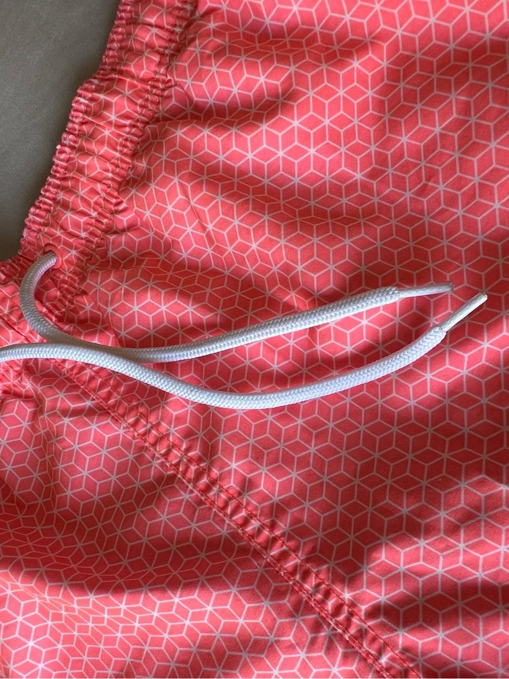H&M Men’s Pink Geometric Athletic Swim Shorts XL